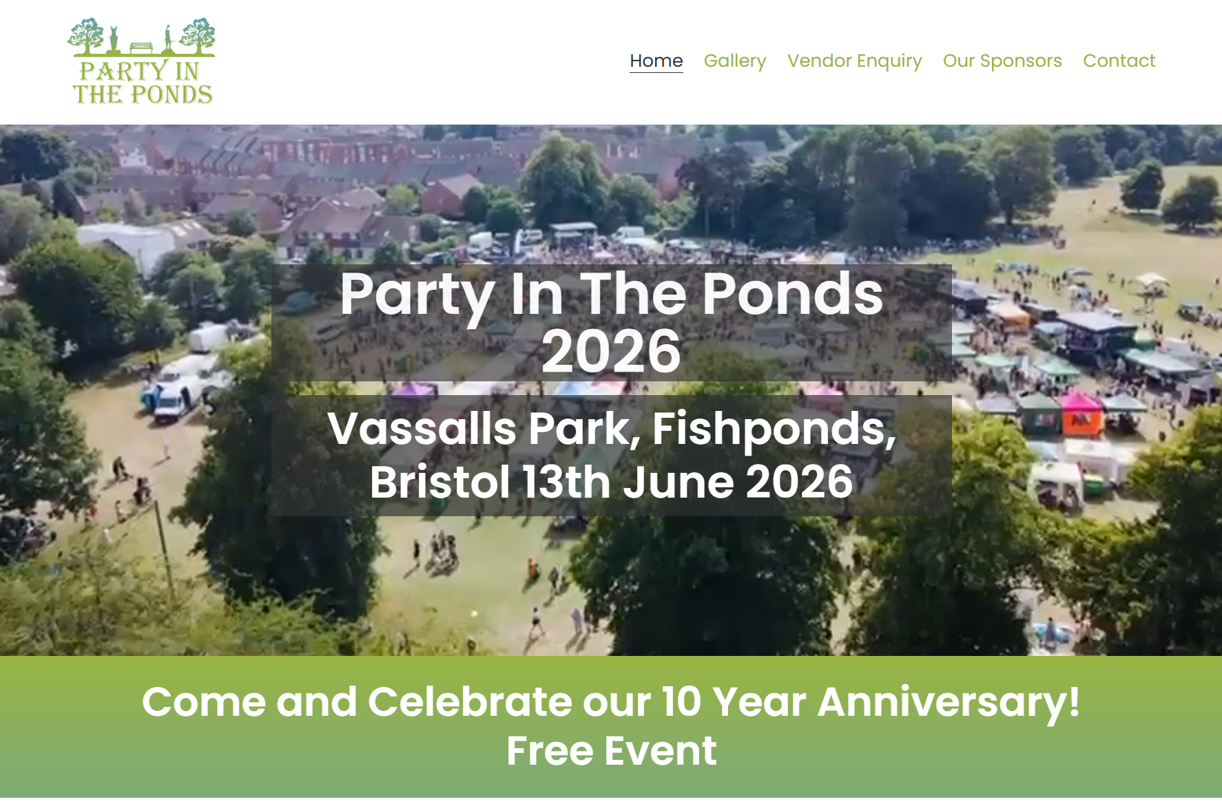 Party in the Ponds Website